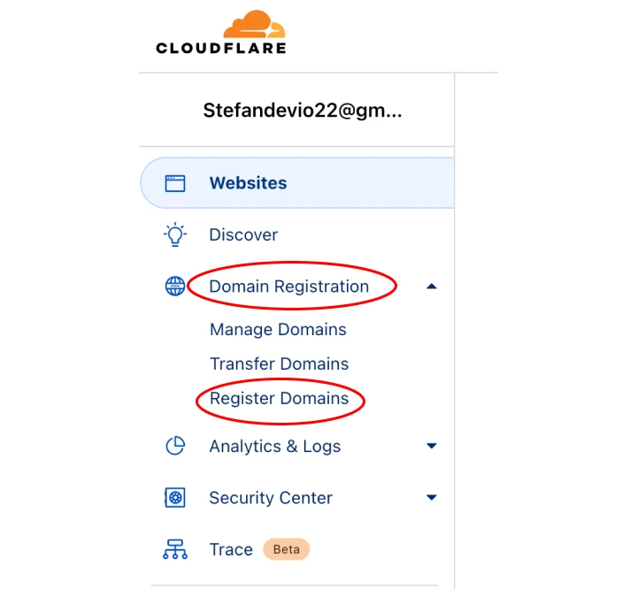 Cloudflare Domain Registration